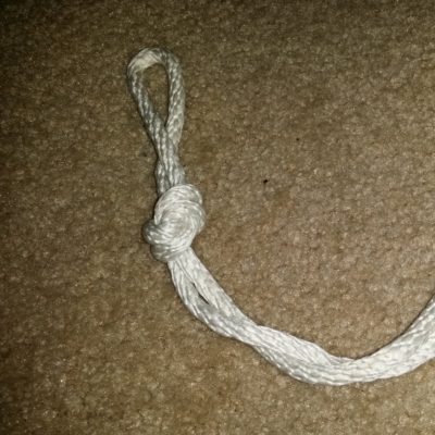 A quick, easy knot at the loop end of the rope